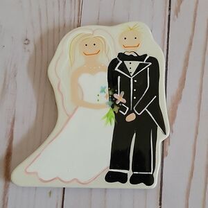 Wedding Day Bride & Groom Trivet Coton Colors attachment